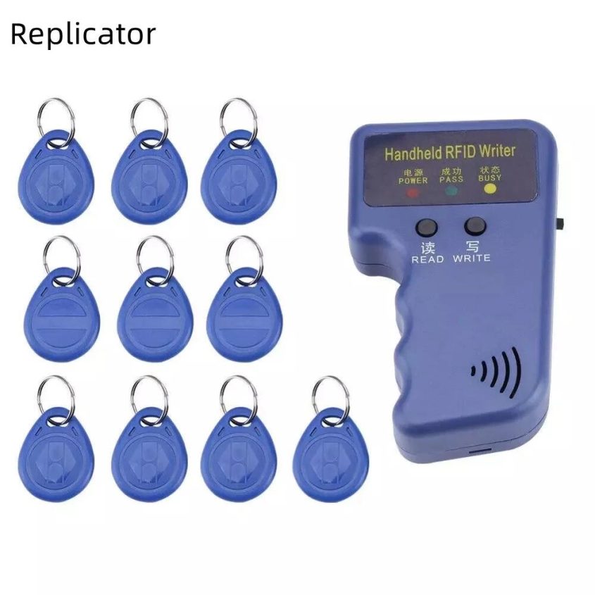 1Pcs 125KHz Handheld EM4100 TK4100 RFID Duplicator Copier EM4305 T5577 Rewritable ID Keyfobs Tags Programmer Reader 5